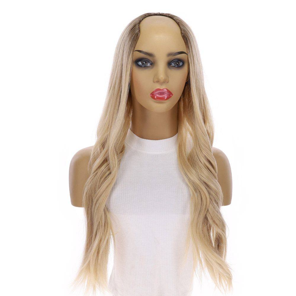26" U-Shape Wig Platinum Blonde