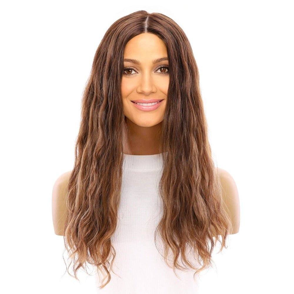 26" Ponytail Silk Top Wig Medium Brown Babylight Wavy