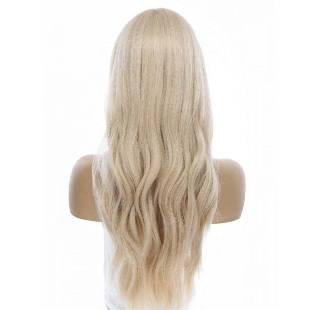 26" Amber Silk Top Wig Platinum Blonde without Rooting