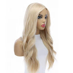 26" Amber Silk Top Wig Platinum Blonde without Rooting