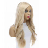 26" Amber Silk Top Wig Beige Blonde w/ No Rooting