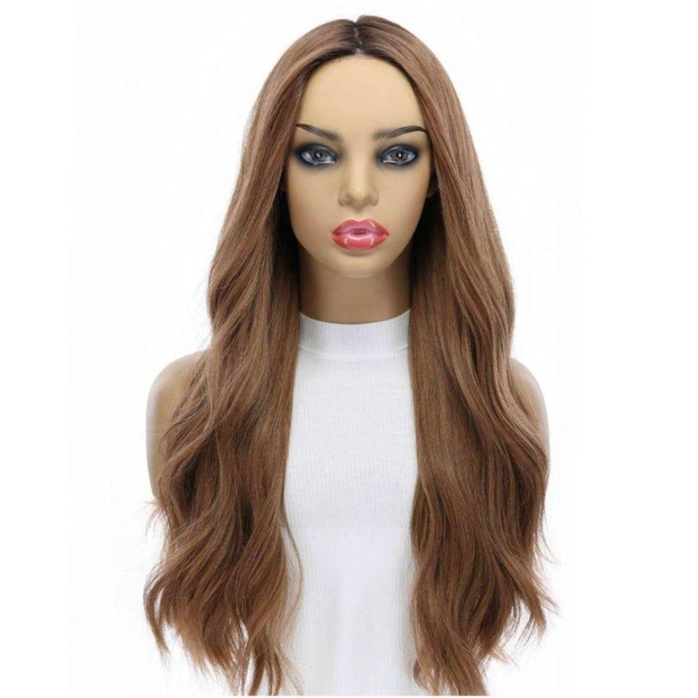 26" Amber Silk Top Wig Strawberry Blonde w/ Rooting