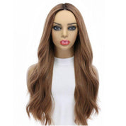 26" Amber Silk Top Wig Strawberry Blonde w/ Rooting