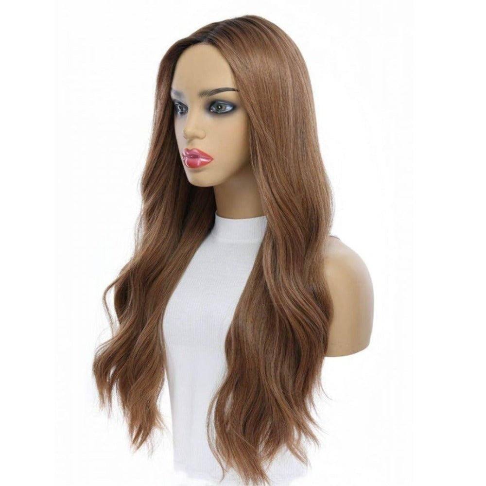 26" Amber Silk Top Wig Strawberry Blonde w/ Rooting