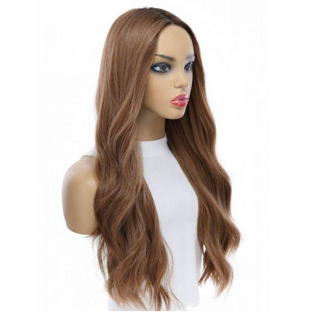 26" Amber Silk Top Wig Strawberry Blonde w/ Rooting
