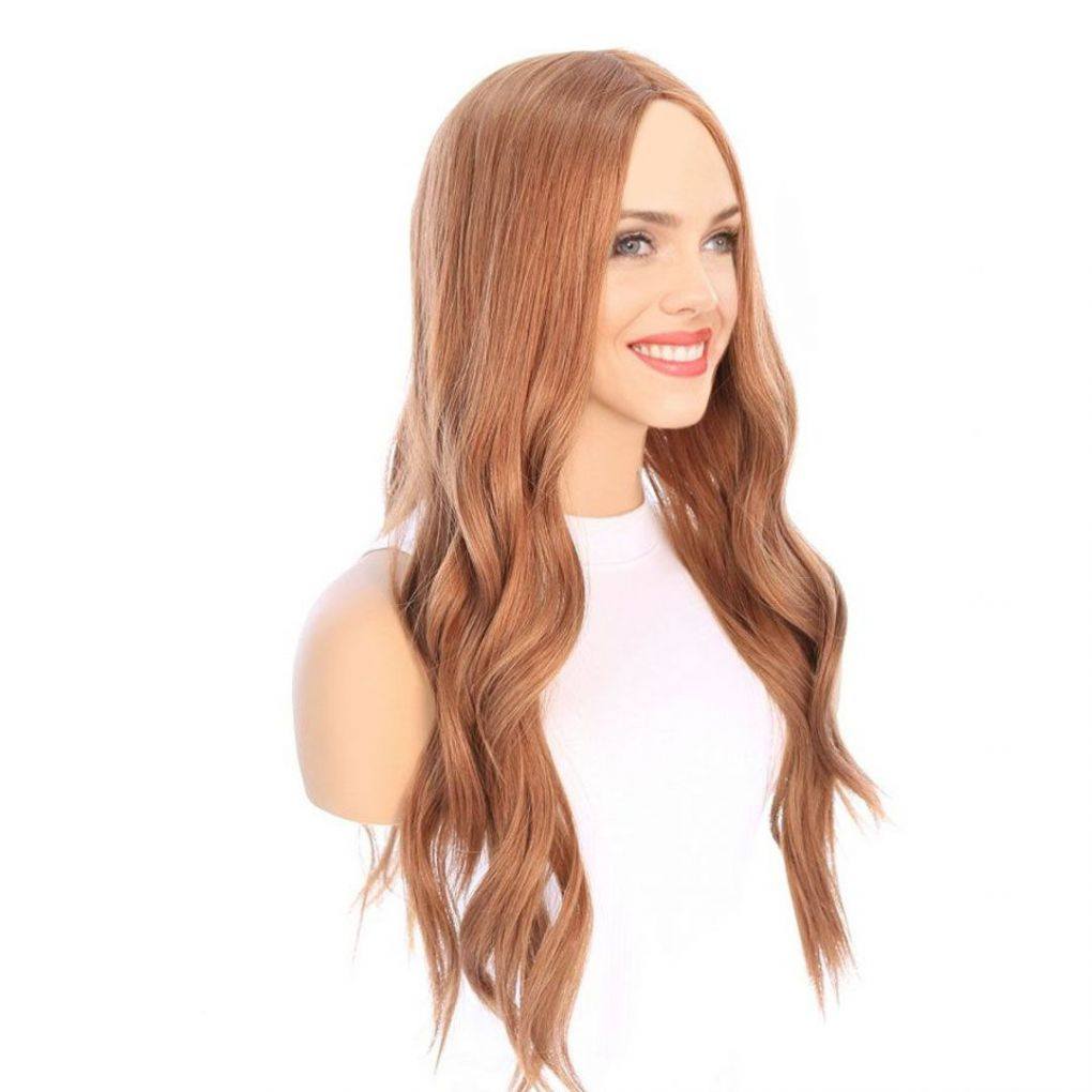 26" Ponytail Silk Top Wig Strawberry Blonde