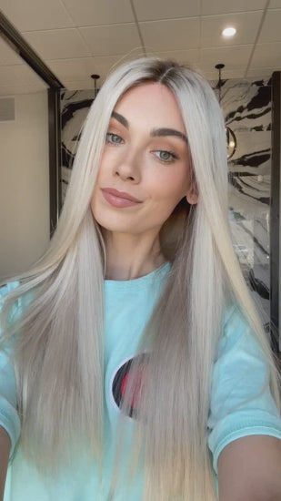 24" Divine Lace Top Wig Ice Blonde w/ Partial Rooting
