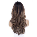 24" Divine Luxe Lace Top Wig #Dark Brown w/ Caramel Balayage & Rooting
