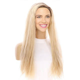 24" 3/4 Bandfall Wig Golden Blonde Wavy