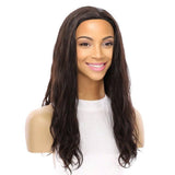 20" 3/4 Bandfall Wig Soft Black Wavy