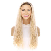 24" 3/4 Bandfall Wig Platinum Blonde Wavy