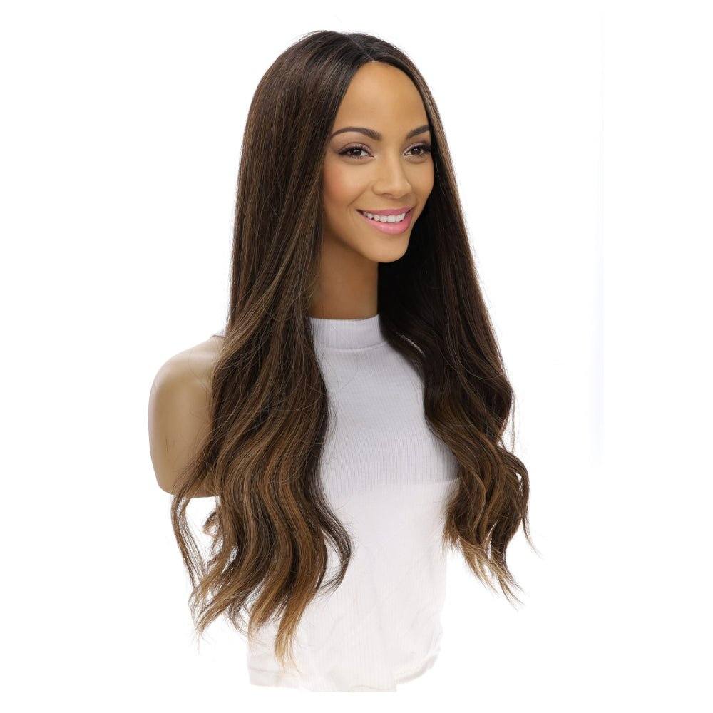 24" Divine Lace Top Topper Dark Brown Balayage