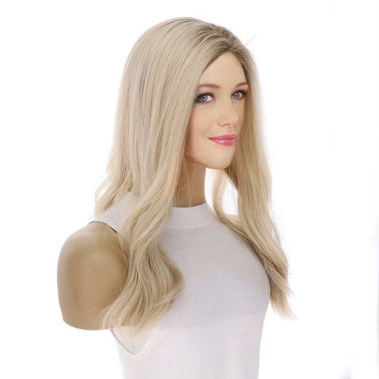 18" Emerald Silk Top Topper Platinum Blonde