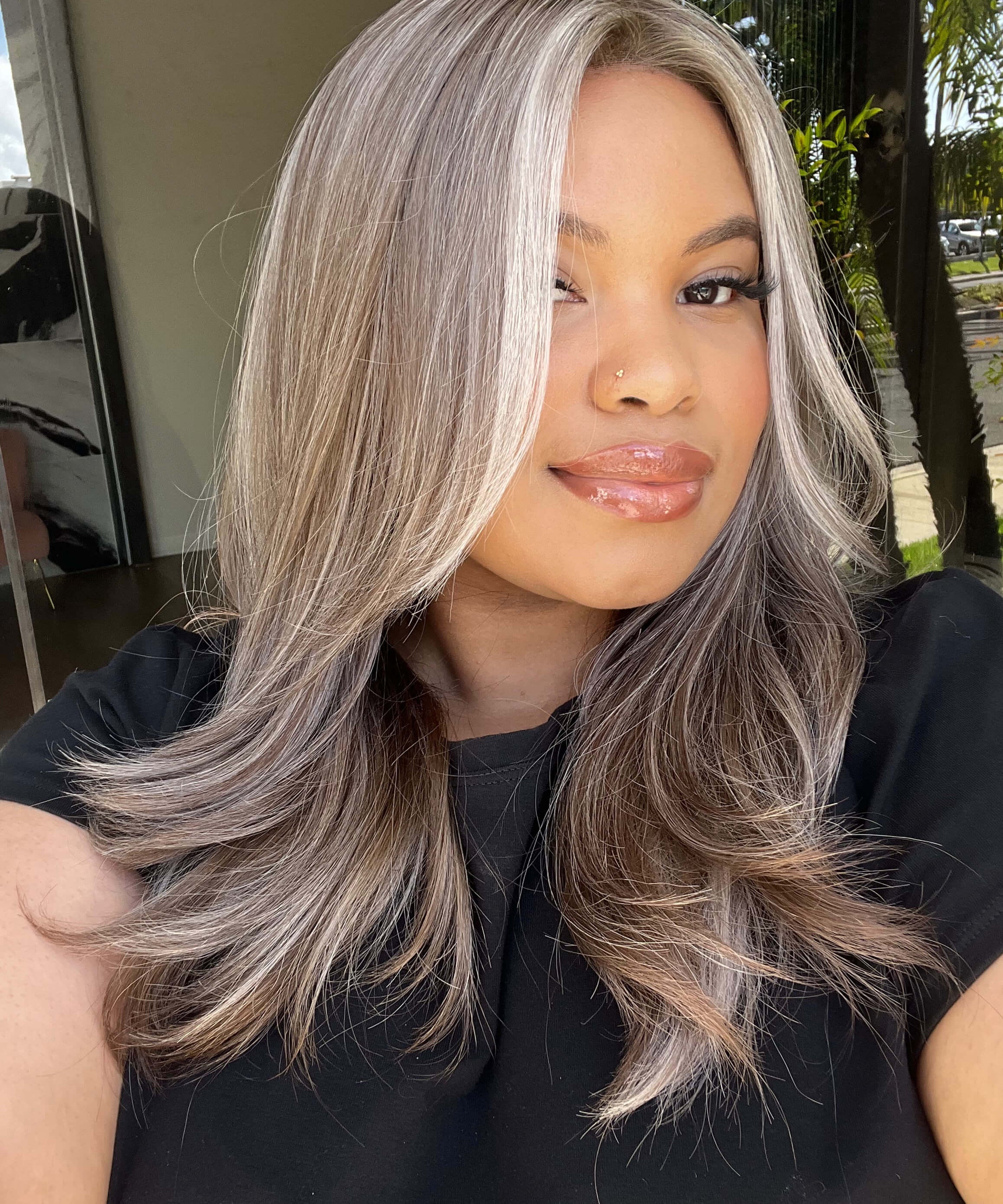  Reverse Balayage & Chin Face Framing