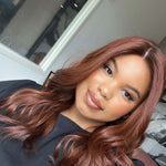 22" Reese Silk Top Wig Chili Red w/ Partial Rooting