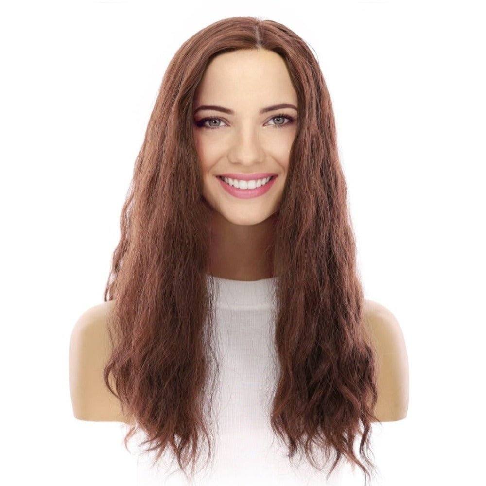 24" Gisele Silk Top Wig Auburn Wavy