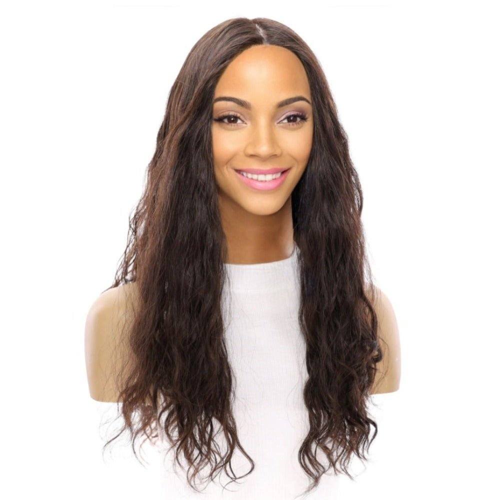 24" Gisele Silk Top Wig Dark Brown Wavy
