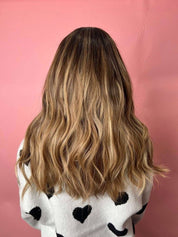 20" Divine Lace Top Wig Medium Blonde w/ Highlights and Rooting