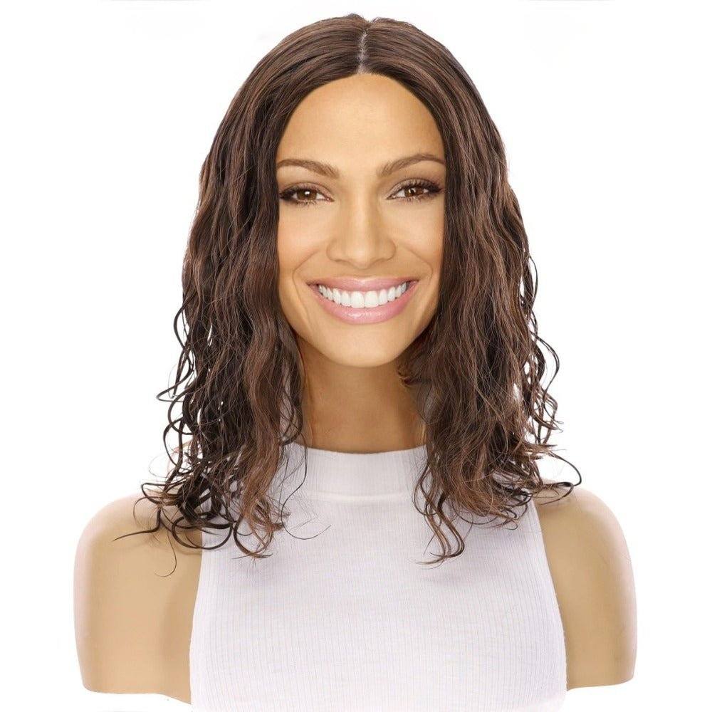 16" Luxe Skin Top Wig #5 Warm Dark Brown Wavy