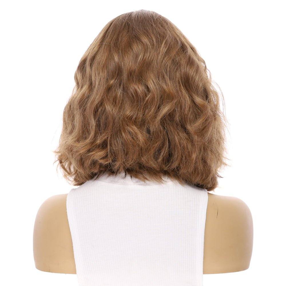 13" Luxe Bob Silk Top Wig #12 Warm Light Brown Wavy