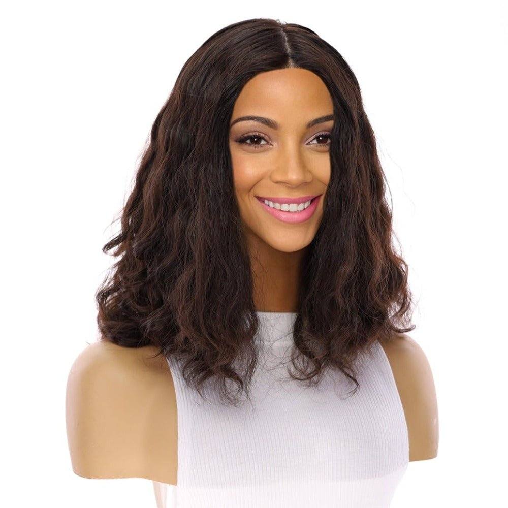 16" Luxe Silk Top Wig #2 Neutral Dark Brown Wavy