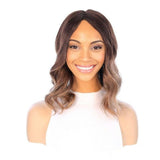 14" Topaz Lace Top Topper Dark Brown Balayage