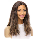 19" Nicole Silk Top Wig Dark Brown Balayage Wavy