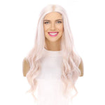 26" Ponytail Silk Top Wig Ice Blonde