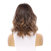 16" Princess Silk Top Wig Dark Brown Balayage