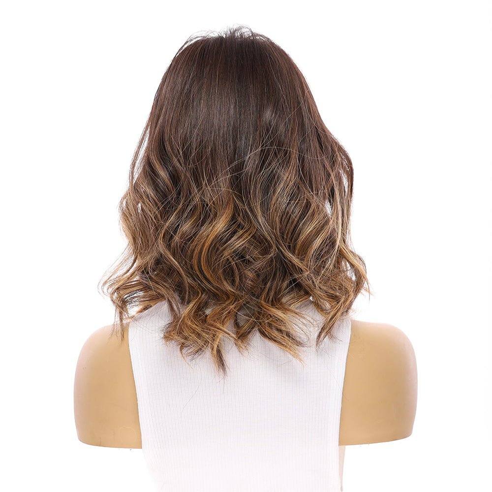 16" Princess Silk Top Wig Dark Brown Balayage