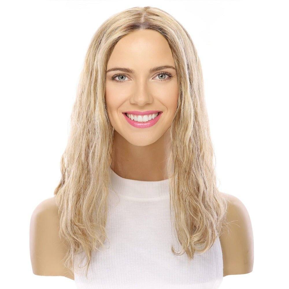 18" Princess Silk Top Wig Ash Blonde Wavy