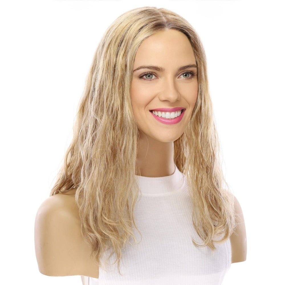 18" Princess Silk Top Wig Ash Blonde Wavy