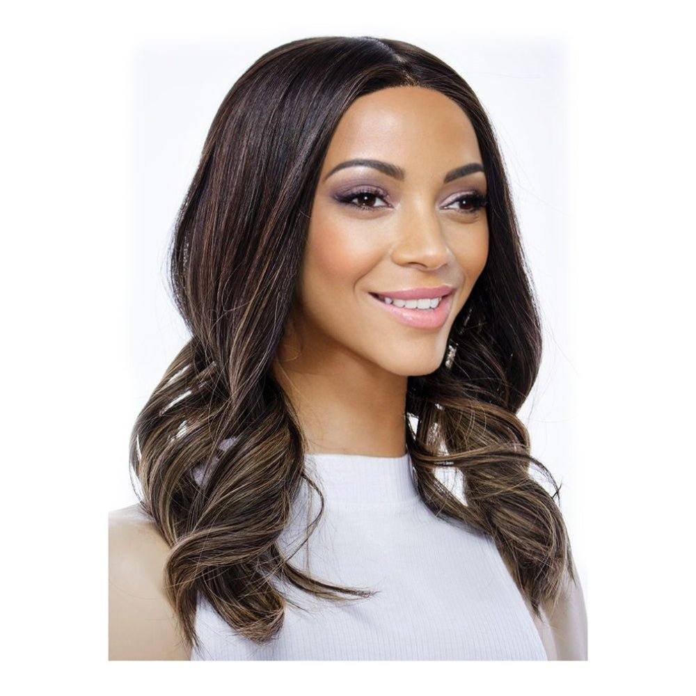18" Princess Silk Top Wig Dark Brown Balayage