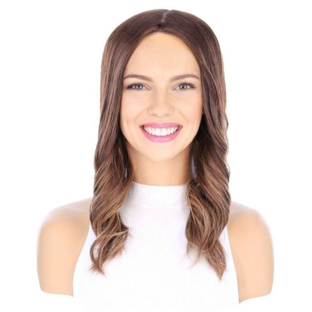 20" Princess Silk Top Wig Medium Brown Balayage
