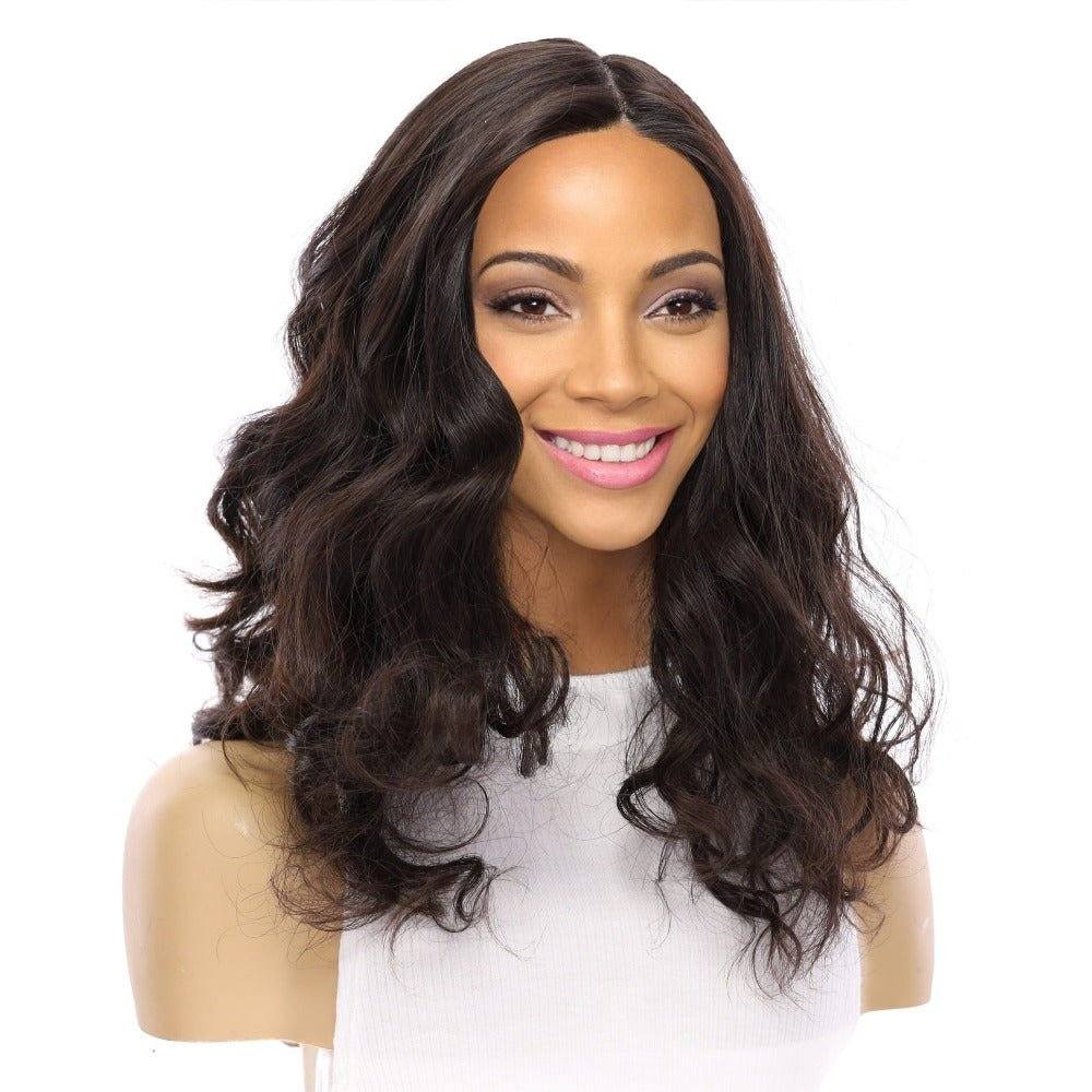 22" Reese Silk Top Wig Soft Black Wavy