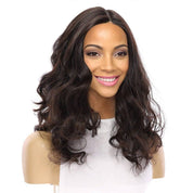 22" Reese Silk Top Wig Soft Black Wavy