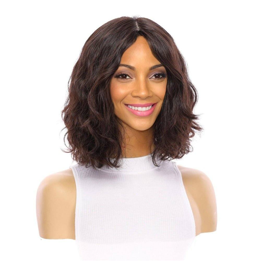 13" Victoria Silk Top Wig Soft Black Wavy
