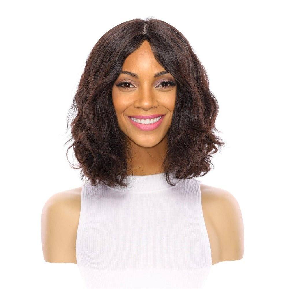 13" Victoria Silk Top Wig Soft Black Wavy
