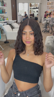 14" Divine Lace Top Wig Natural Black Wavy