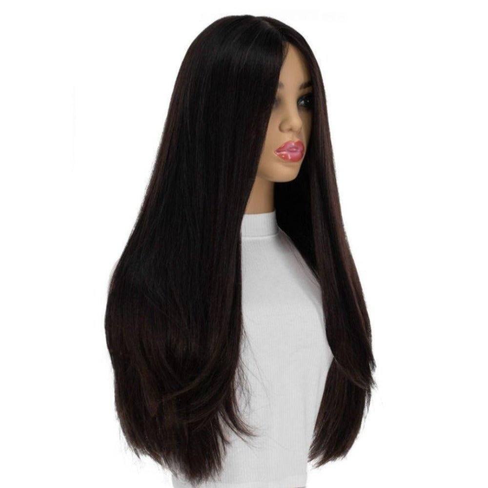 26" Amber Silk Top Wig Natural Black