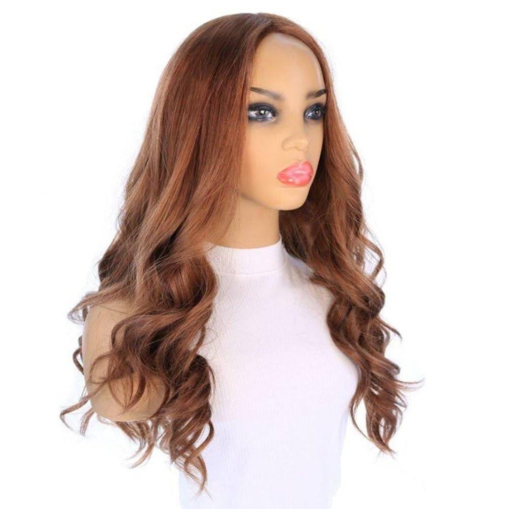 26" Amber Silk Top Wig Copper