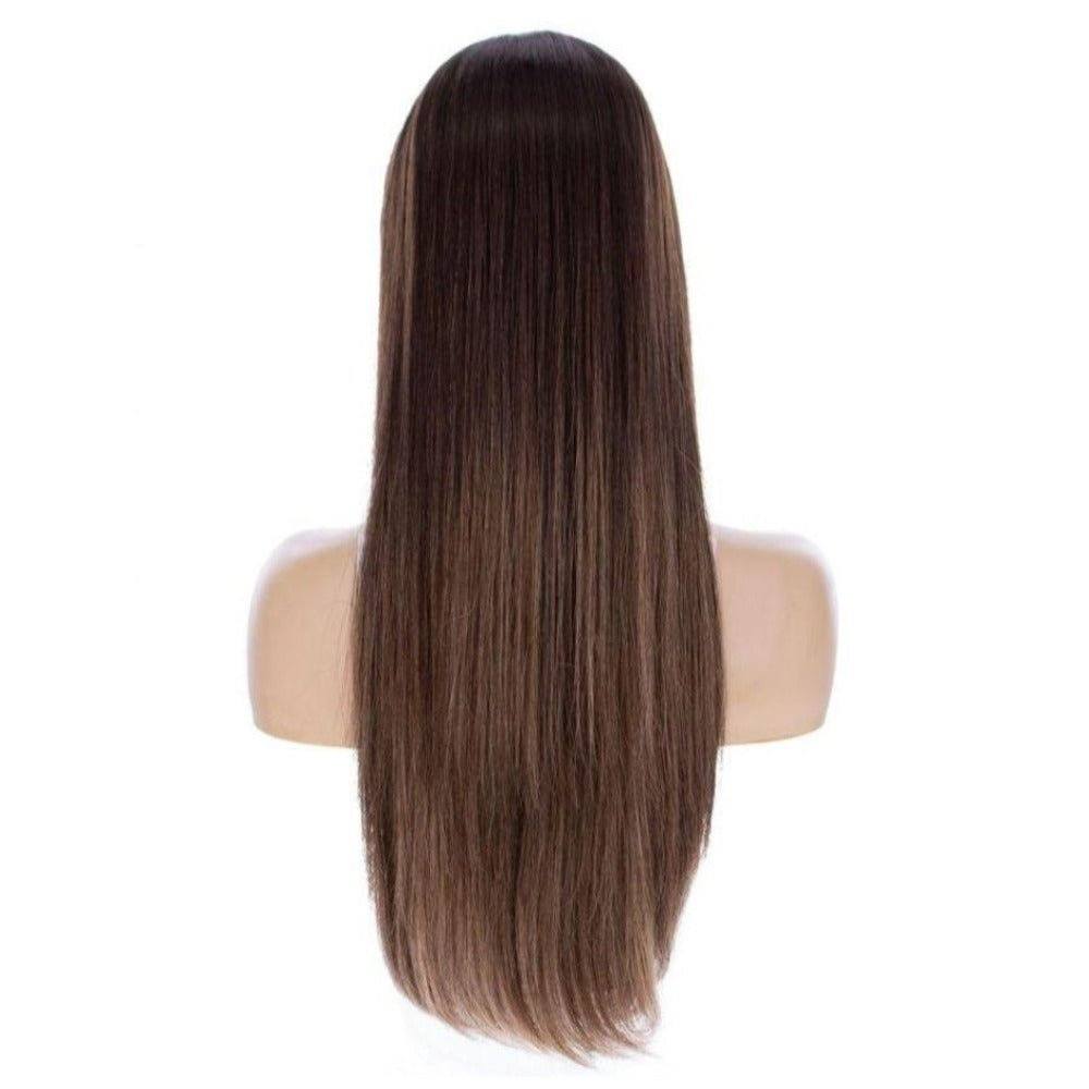 26" Amber Silk Top Wig Medium Brown Balayage
