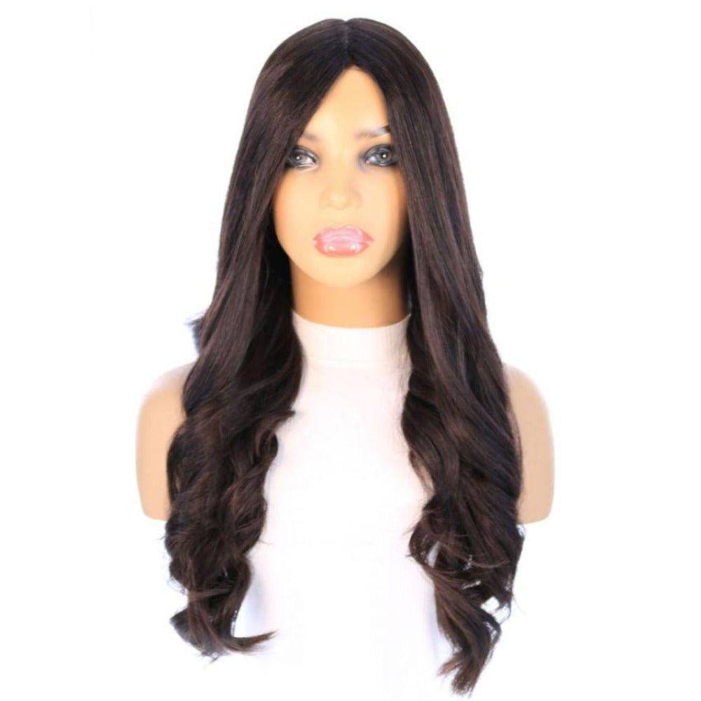 26" Amber Silk Top Wig Soft Black
