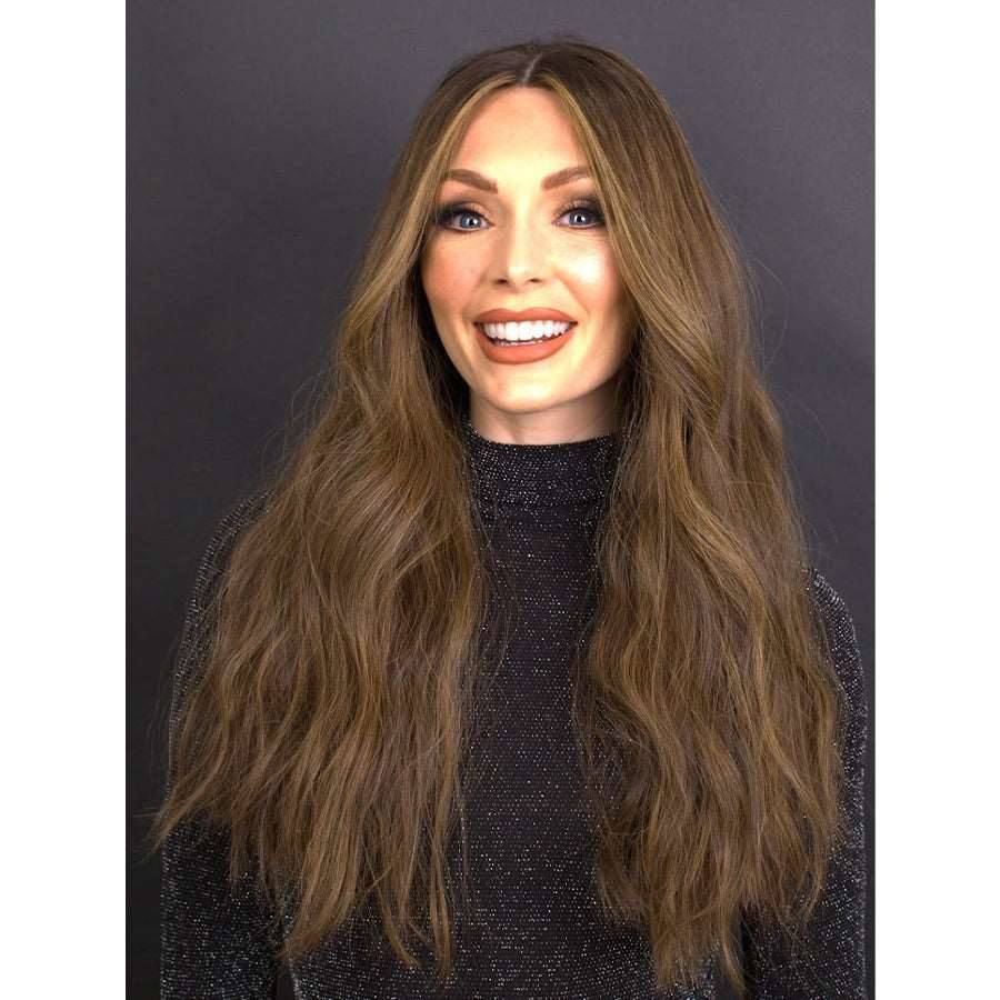 24” Divine Dark Brown w/ Highlights & Money Pieces