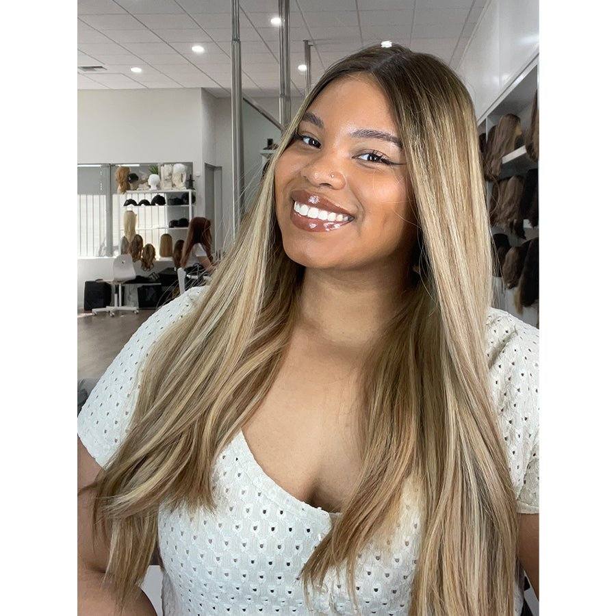 24" Divine Lace Top Wig Medium Blonde w/ Highlights