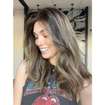 20" Divine Lace Top Wig Medium Brown w/ Highlights & Full Rooting