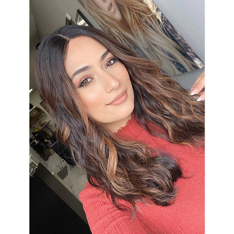 20" Divine Luxe Lace Top Wig #2 Neutral Dark Brown w/ Balayage Color