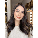 20" Diamond Mono Top Topper Dark Brown Balayage