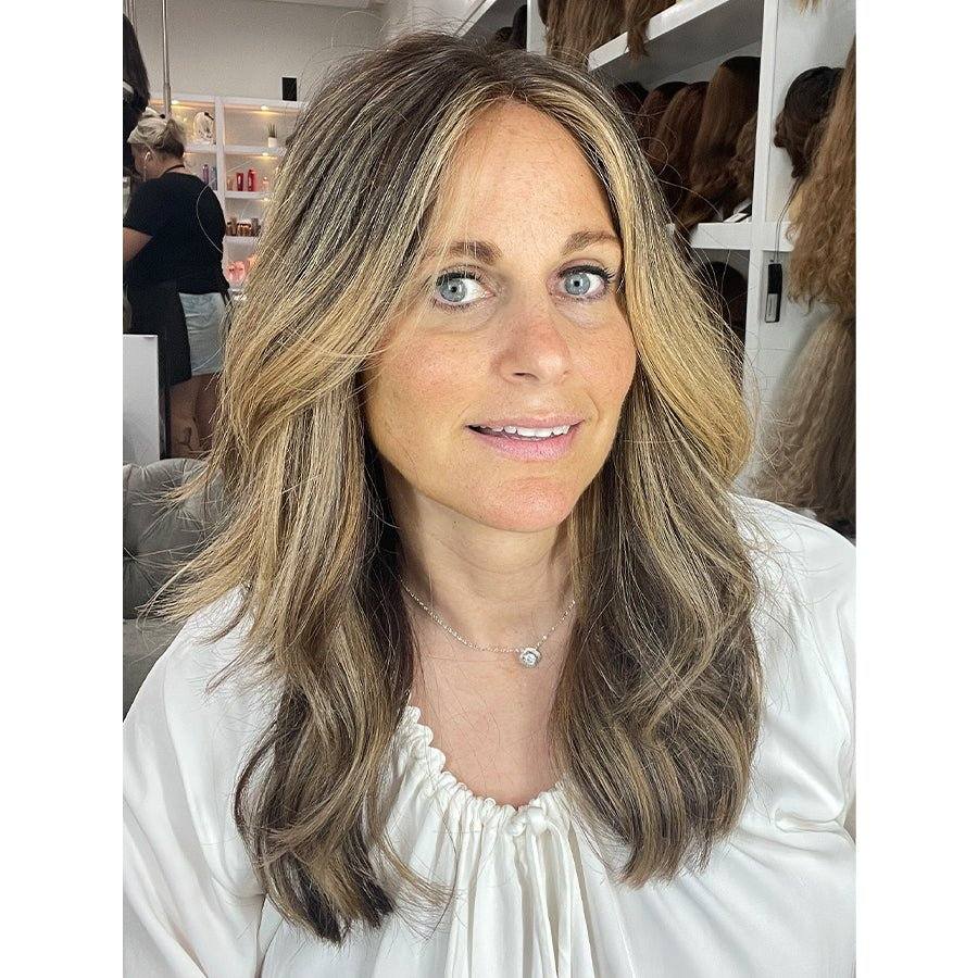 20" Secret Lace Top Wig #4 Dark Brown w/ Balayage