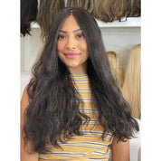 22" Princess Silk Top Wig Natural Black Wavy